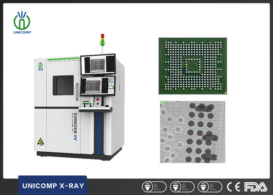 Elektronische boards 2D &amp; 2.5D Röntgenmachine AX9100MAX met 360 graden rotatietafel voor BGA&amp;PCB
