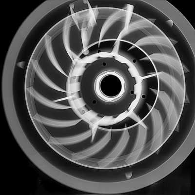 Unicomp UNC320 X-Ray identificeert gebreken in lucht- en ruimtevaart gietstukken