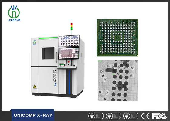 SMT-PCB-röntgenmachine Unicomp AX9100MAX Hoogoplossende micronfocuspuntgrootte voor BGA-lozen en soldeerpasta-inspectie