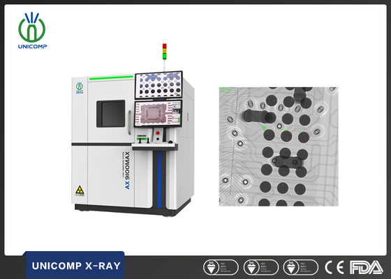 130KV Micron Focus Spot Size Tube Röntgenmachine Unicomp AX9100 Opgewaardeerd Model AX9100MAX Met Dual Computers Voor PCB&amp;BGA Inspectie