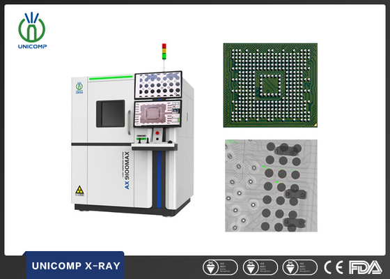 Hoge specificaties Elektronische boards 2D &amp; 2.5D Röntgenmachine Unicomp AX9100MAX Met 360 graden rotatietafel Voor BGA En PCB-inspectie