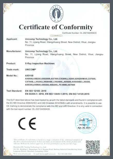 China Unicomp Technology Certificaten